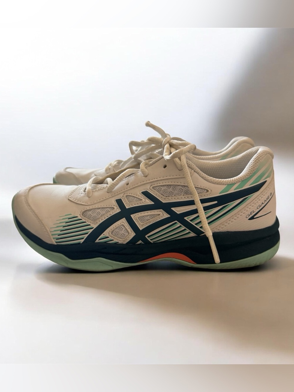 ASICS Women’s Gel Game 8 Sneakers with Teal & Navy Accents